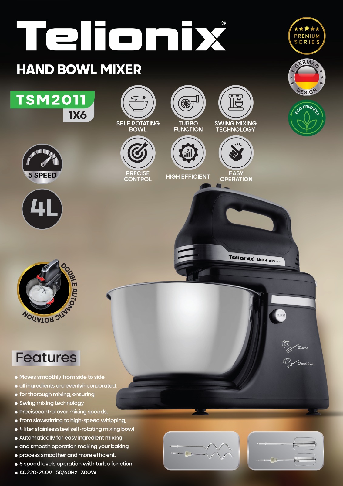 همزن کاسه دار تلیونیکس مدل TSM_2011